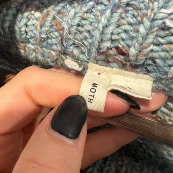 ANTHROPOLOGIE - MOTH- OVERSIZED- Alpaca Blend - Chunky Sweater - XL - Picture 7 of 7